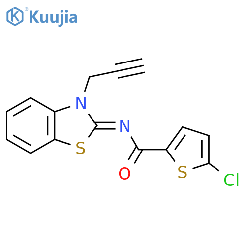 5-chloro-N-(2Z)-3-(prop-2-yn-1-yl)-2,3-dihydro-1,3-benzothiazol-2-ylidenethiophene-2-carboxamide structure