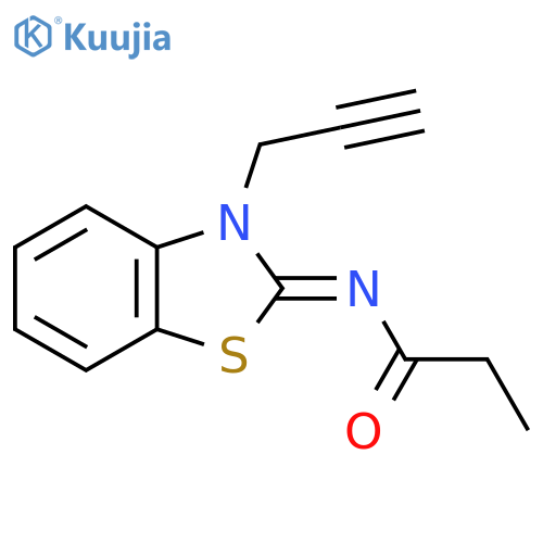 N-(2Z)-3-(prop-2-yn-1-yl)-2,3-dihydro-1,3-benzothiazol-2-ylidenepropanamide structure