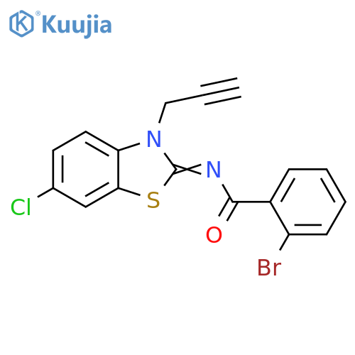 2-bromo-N-(2Z)-6-chloro-3-(prop-2-yn-1-yl)-2,3-dihydro-1,3-benzothiazol-2-ylidenebenzamide structure