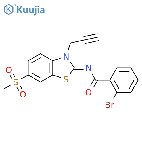 2-bromo-N-(2Z)-6-methanesulfonyl-3-(prop-2-yn-1-yl)-2,3-dihydro-1,3-benzothiazol-2-ylidenebenzamide structure
