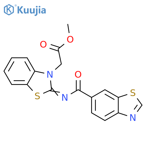 methyl 2-(2Z)-2-(1,3-benzothiazole-6-carbonyl)imino-2,3-dihydro-1,3-benzothiazol-3-ylacetate structure