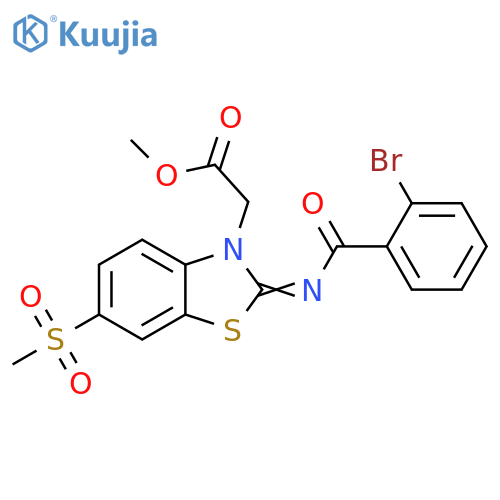 methyl 2-(2Z)-2-(2-bromobenzoyl)imino-6-methanesulfonyl-2,3-dihydro-1,3-benzothiazol-3-ylacetate structure