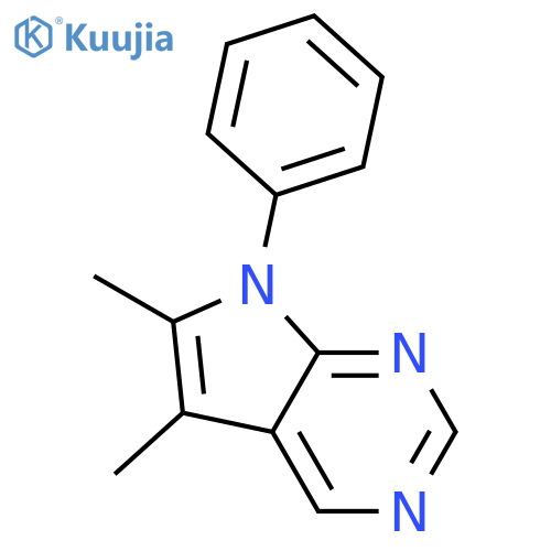 7H-PYRROLO[2,3-D]PYRIMIDINE, 5,6-DIMETHYL-7-PHENYL- structure