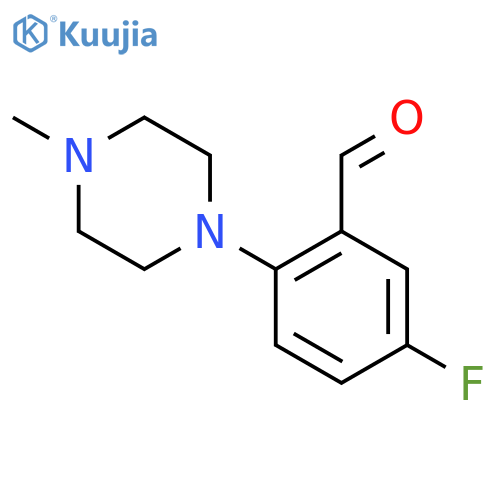 5-fluoro-2-(4-methyl-1-piperazinyl)-Benzaldehyde structure