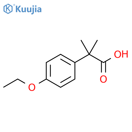 2-(4-ethoxyphenyl)-2-methylpropanoic acid structure