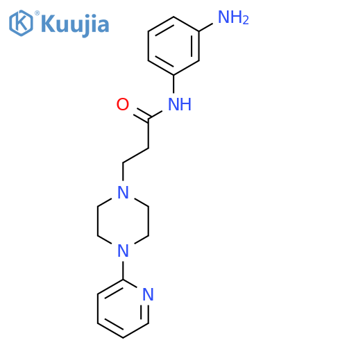 1-PIPERAZINEPROPANAMIDE, N-(3-AMINOPHENYL)-4-(2-PYRIDINYL)- structure