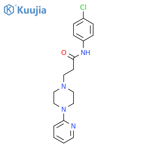1-PIPERAZINEPROPANAMIDE, N-(4-CHLOROPHENYL)-4-(2-PYRIDINYL)- structure