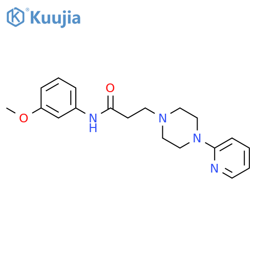 1-Piperazinepropanamide, N-(3-methoxyphenyl)-4-(2-pyridinyl)- structure