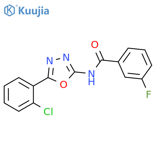 N-5-(2-chlorophenyl)-1,3,4-oxadiazol-2-yl-3-fluorobenzamide structure