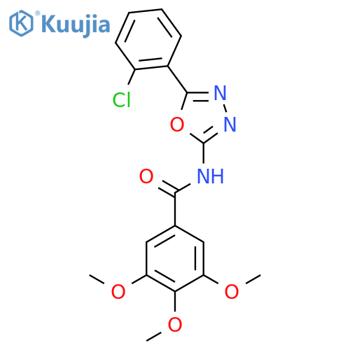 N-5-(2-chlorophenyl)-1,3,4-oxadiazol-2-yl-3,4,5-trimethoxybenzamide structure