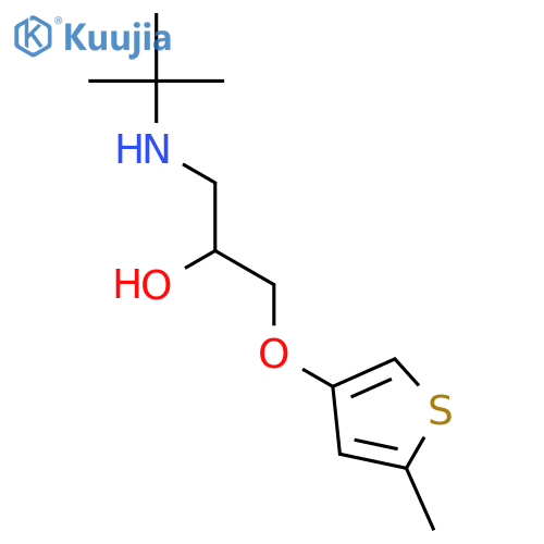 1-(tert-Butylamino)-3-(5-methyl-3-thienyloxy)-2-propanol structure