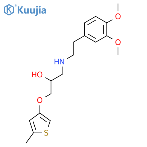 1-{[2-(3,4-dimethoxyphenyl)ethyl]amino}-3-[(5-methylthiophen-3-yl)oxy]propan-2-ol structure