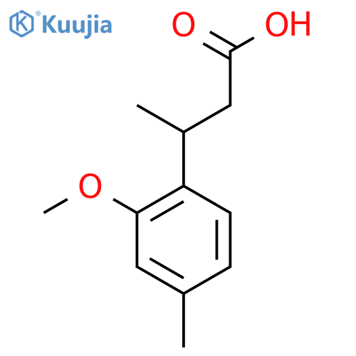 3-(2-methoxy-4-methylphenyl)butanoic acid structure