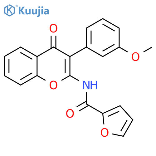 N-3-(3-methoxyphenyl)-4-oxo-4H-chromen-2-ylfuran-2-carboxamide structure