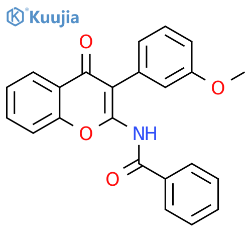 N-3-(3-methoxyphenyl)-4-oxo-4H-chromen-2-ylbenzamide structure