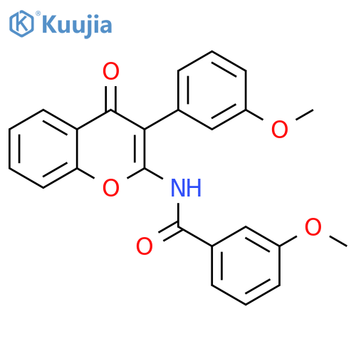 3-methoxy-N-3-(3-methoxyphenyl)-4-oxo-4H-chromen-2-ylbenzamide structure