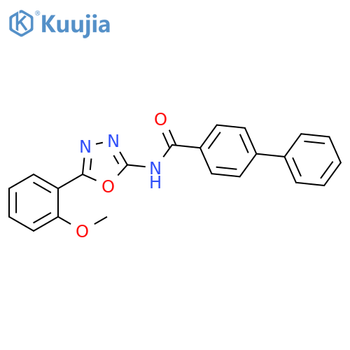 N-5-(2-methoxyphenyl)-1,3,4-oxadiazol-2-yl-1,1'-biphenyl-4-carboxamide structure