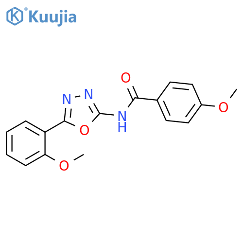 4-methoxy-N-5-(2-methoxyphenyl)-1,3,4-oxadiazol-2-ylbenzamide structure