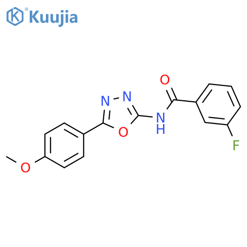 3-fluoro-N-5-(4-methoxyphenyl)-1,3,4-oxadiazol-2-ylbenzamide structure