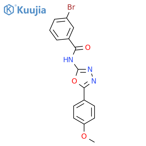 3-bromo-N-5-(4-methoxyphenyl)-1,3,4-oxadiazol-2-ylbenzamide structure