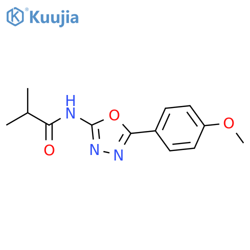 N-5-(4-methoxyphenyl)-1,3,4-oxadiazol-2-yl-2-methylpropanamide structure