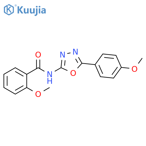2-methoxy-N-5-(4-methoxyphenyl)-1,3,4-oxadiazol-2-ylbenzamide structure