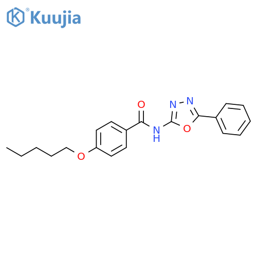 4-(pentyloxy)-N-(5-phenyl-1,3,4-oxadiazol-2-yl)benzamide structure