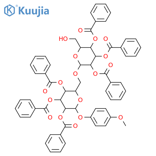 6-O-β-D-Galactopyranosyl-D-galactose; β-Pyranose-form, 4-Methoxyphenyl glycoside, 2,2',3,3',4,4'-hexabenzoyl structure