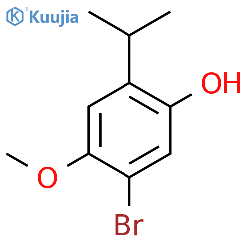5-bromo-4-methoxy-2-(propan-2-yl)phenol structure