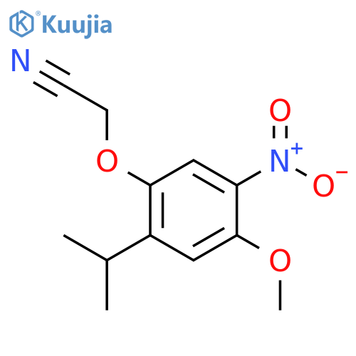 Acetonitrile, [4-methoxy-2-(1-methylethyl)-5-nitrophenoxy]- structure