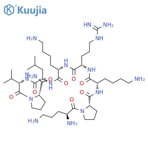 L-PROLINAMIDE, L-ORNITHYL-L-PROLYL-L-LYSYL-L-ARGINYL-L-LYSYL-L-LEUCYL-L-VALYL- structure