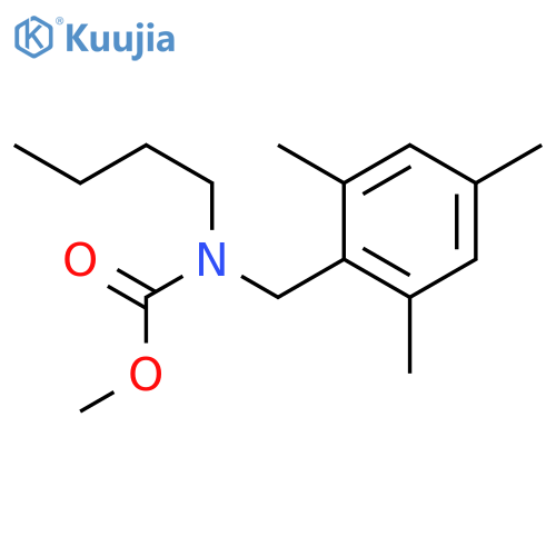 CARBAMIC ACID, BUTYL[(2,4,6-TRIMETHYLPHENYL)METHYL]-, METHYL ESTER structure