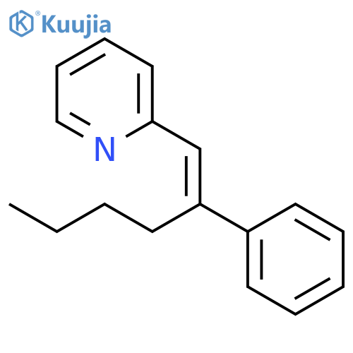 PYRIDINE, 2-[(1Z)-2-PHENYL-1-HEXENYL]- structure