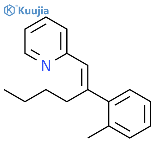 Pyridine, 2-[(1Z)-2-(2-methylphenyl)-1-hexenyl]- structure