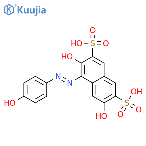 2,7-NAPHTHALENEDISULFONIC ACID, 3,6-DIHYDROXY-4-[(4-HYDROXYPHENYL)AZO]- structure