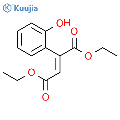 2-Butenedioic acid, 2-(2-hydroxyphenyl)-, diethyl ester, (2E)- structure