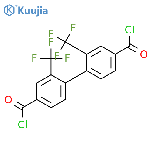 [1,1'-Biphenyl]-4,4'-dicarbonyl dichloride, 2,2'-bis(trifluoromethyl)- structure
