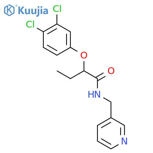 BUTANAMIDE, 2-(3,4-DICHLOROPHENOXY)-N-(3-PYRIDINYLMETHYL)- structure