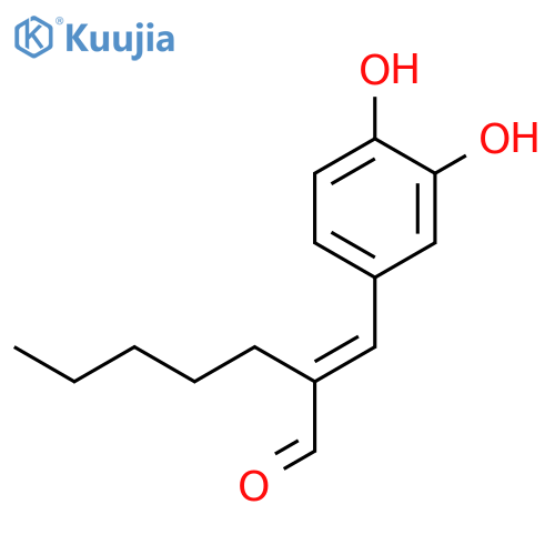 Heptanal, 2-[(3,4-dihydroxyphenyl)methylene]- structure