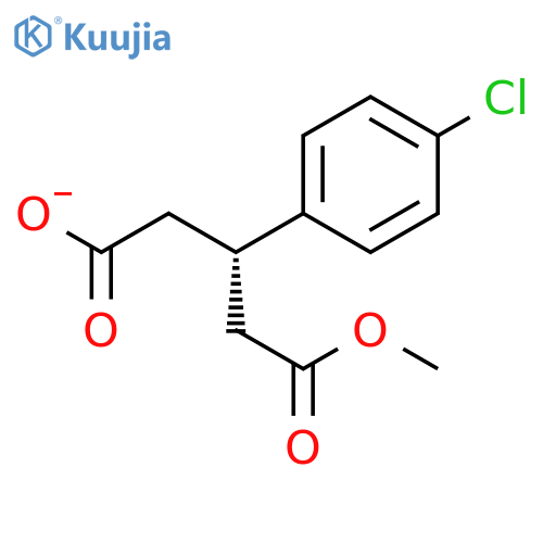 PENTANEDIOIC ACID, 3-(4-CHLOROPHENYL)-, MONOMETHYL ESTER, (3S)- structure
