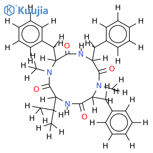 cyclo(L-Phe-L-N-(Me)Phe-L-Val-L-N-(Me)Phe) structure
