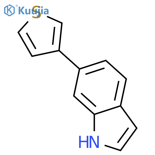 1H-Indole,6-(3-thienyl)- structure