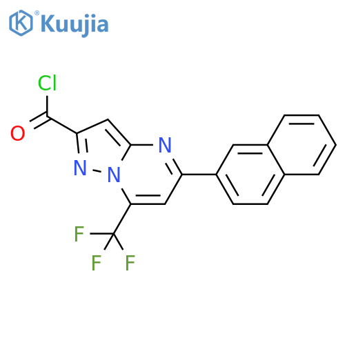<br>5-(2-naphthyl)-7-(trifluoromethyl)pyrazolo[1,5-a]pyrimidine-2-carbonyl chlo ride structure