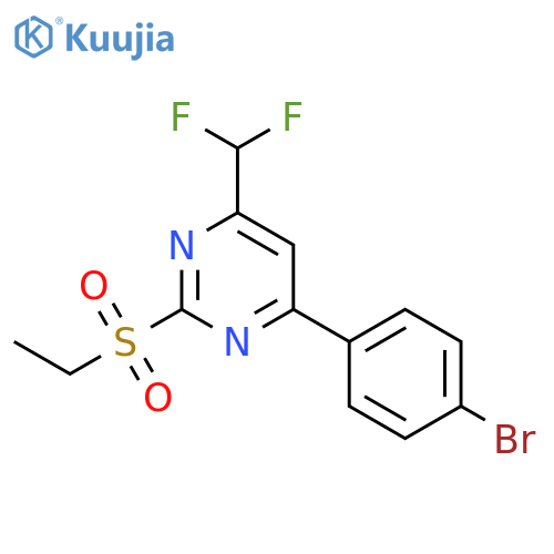 4-(4-bromophenyl)-6-(difluoromethyl)-2-(ethanesulfonyl)pyrimidine structure