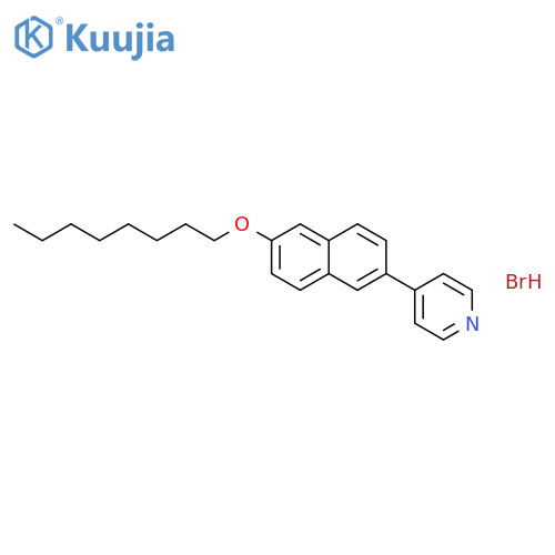 PYRIDINE, 4-[6-(OCTYLOXY)-2-NAPHTHALENYL]-, HYDROBROMIDE structure