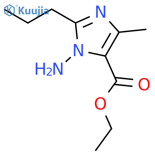 1H-Imidazole-5-carboxylic acid, 1-amino-4-methyl-2-propyl-, ethyl ester structure
