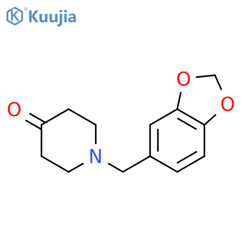 4-Piperidinone, 1-(1,3-benzodioxol-5-ylmethyl)- structure