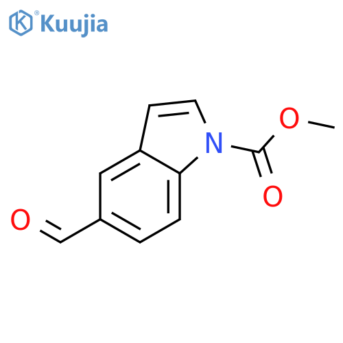 5-formyl-1H-Indole-1-carboxylic acid methyl ester structure