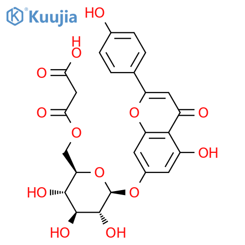 Apigenin 7-O-malonylglucoside structure
