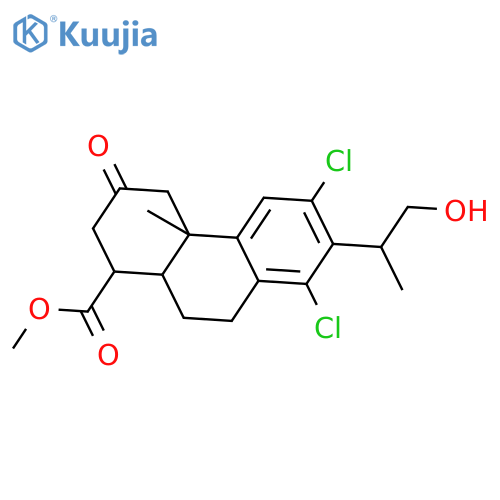 methyl 6,8-dichloro-7-(1-hydroxypropan-2-yl)-4a-methyl-3-oxo-1,2,3,4,4a,9,10,10a-octahydrophenanthrene-1-carboxylate structure